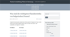 Desktop Screenshot of partnervermittlung-polen.net